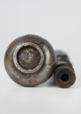 Lot 124 - An Indian black stone Chillum pipe, early 20th century.