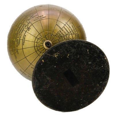 Lot 81 - A circa 1950s brass terrestrial desk globe.