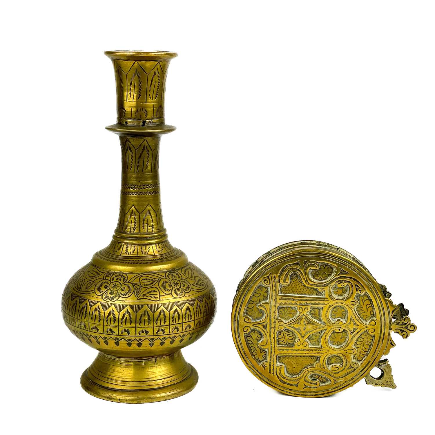 Lot 162 - A Persian polished bronze huqqa base, 19th century.