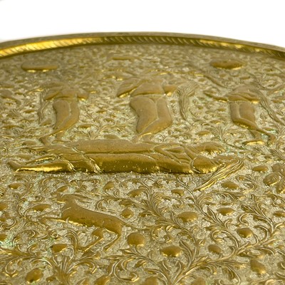 Lot 167 - An unusual Indian brass table top, circa 1900.