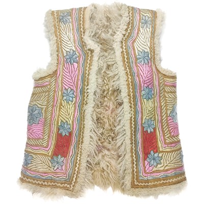 Lot 172 - An Afghan sheepskin waistcoat, circa 1960's-1970's.