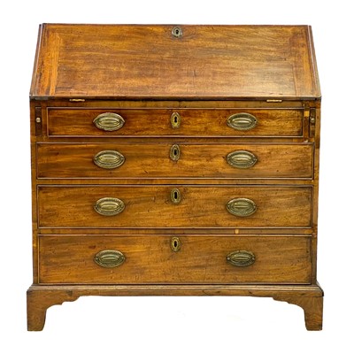 Lot 679 - A George III mahogany bureau.