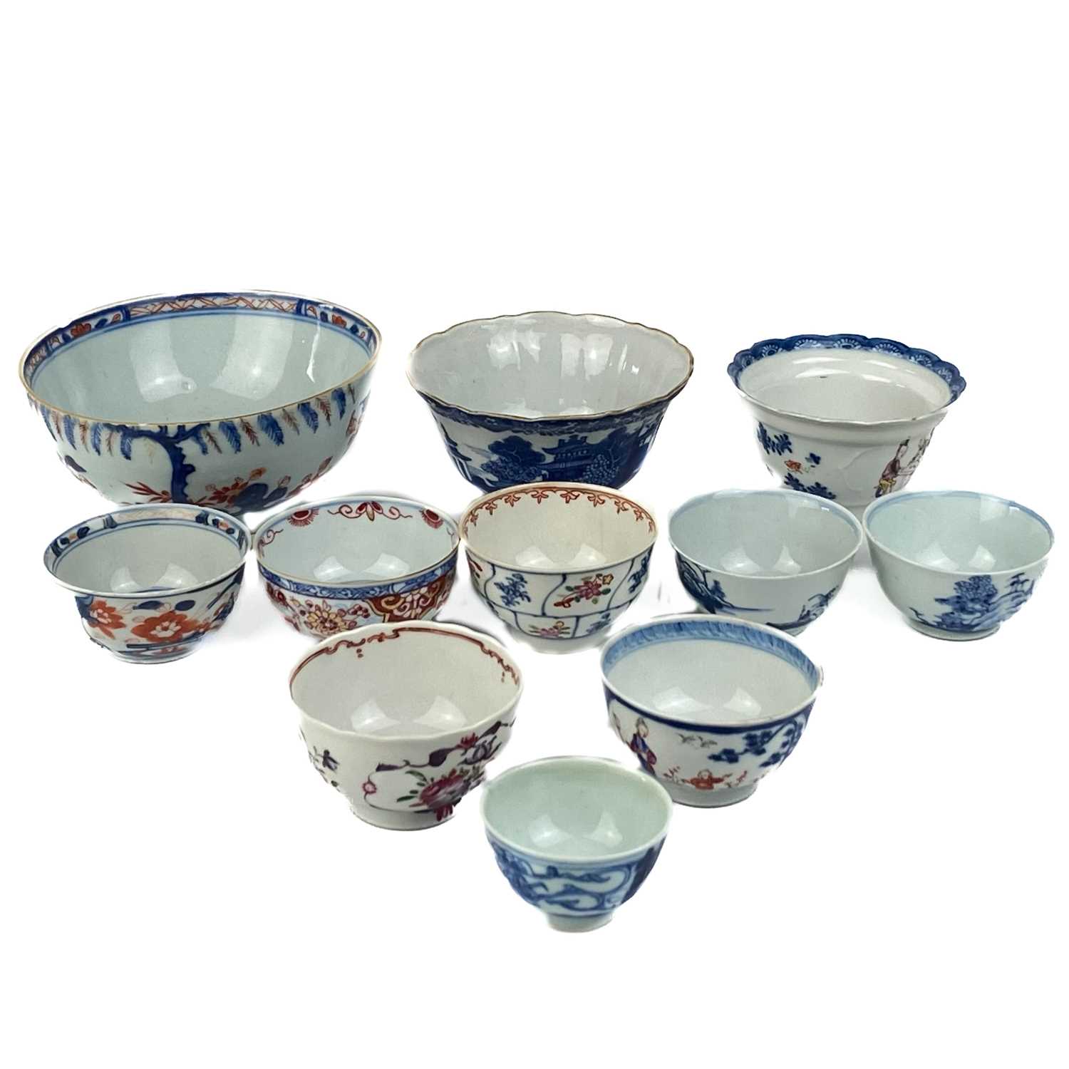 Lot 1359 - Three Chinese porcelain bowls, 18th century.