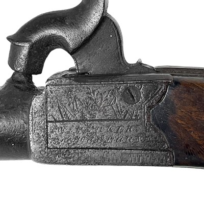 Lot 300 - A 19th century percussion cap pocket pistol.