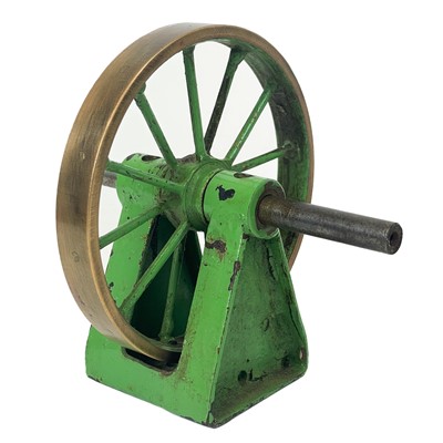 Lot 211 - A miniature engineer apprentice model of a piston and flywheel.