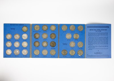Lot 43 - GB pre 1920 and pre 1947 silver and later coin collections in four Whitman Folders