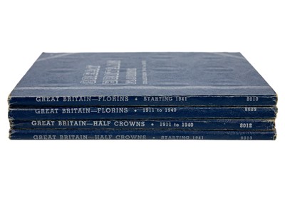 Lot 43 - GB pre 1920 and pre 1947 silver and later coin collections in four Whitman Folders
