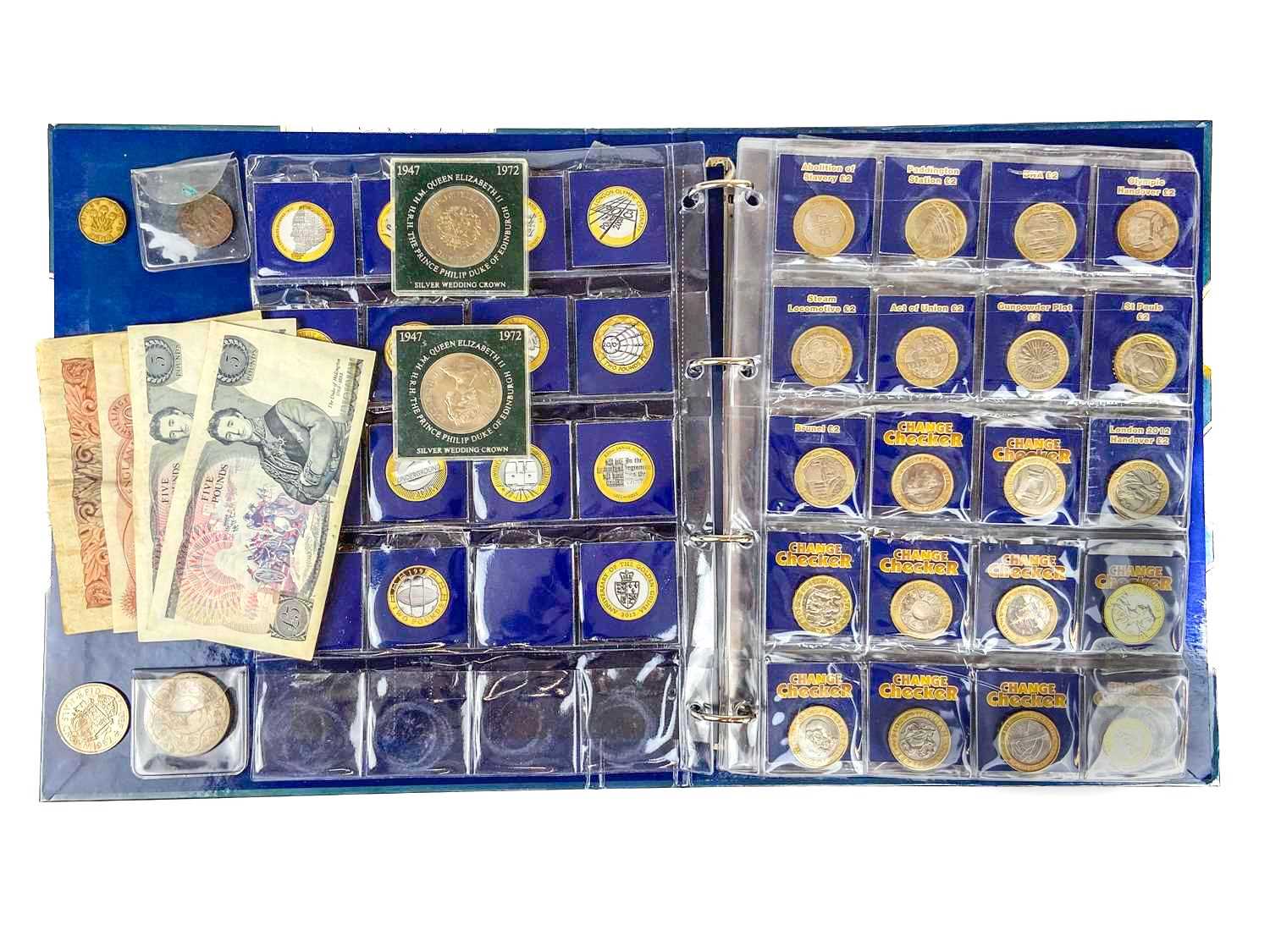 Lot 49 - Change checker album containing 10 pence, £1,