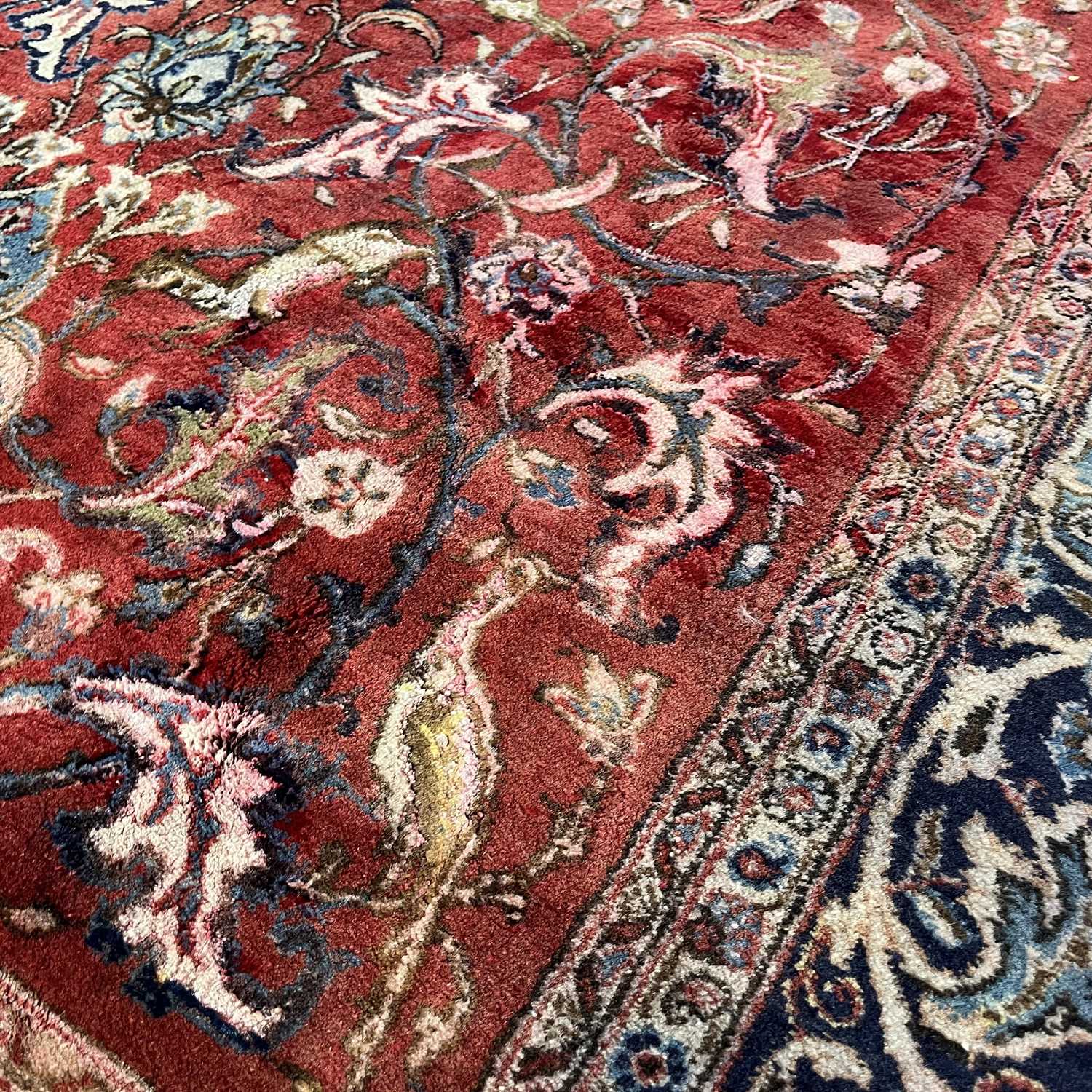 Lot 394 - A Ghom rug, Persia, circa 1930-1940's.