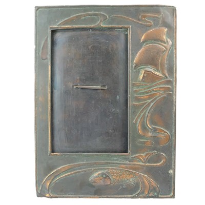 Lot 124 - An Arts and Crafts copper picture frame by J & F Pool Hayle