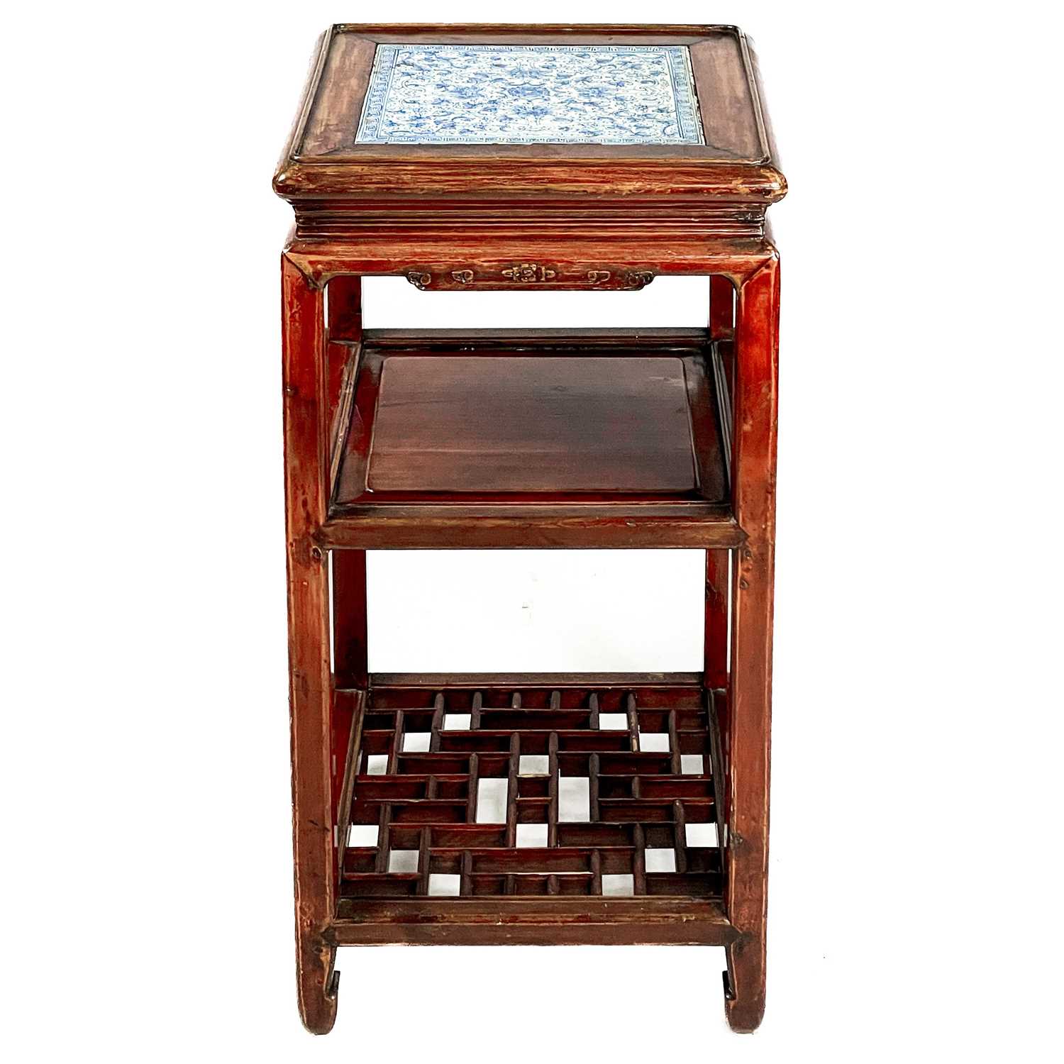 Lot 1367 - A Chinese wood jardiniere stand, 20th century.