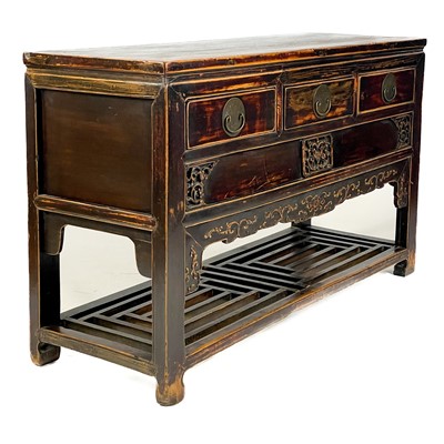 Lot 1369 - A Chinese hardwood sideboard, 20th century.