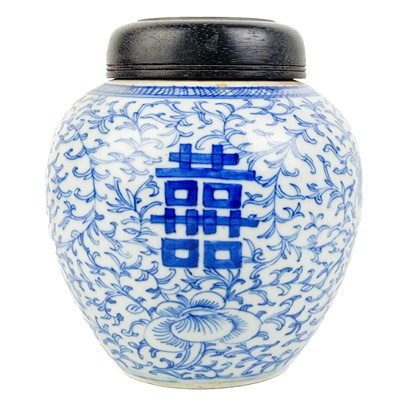 Lot 1400 - A Chinese blue and white ginger jar, 19th century.