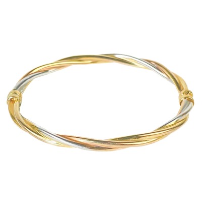 Lot 229 - Two 9ct hollow tubular bangles.