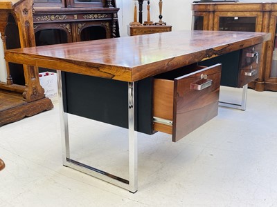 Lot 432 - A Ray Leigh and Trevor Chinn desk manufactured by Gordon Russell.