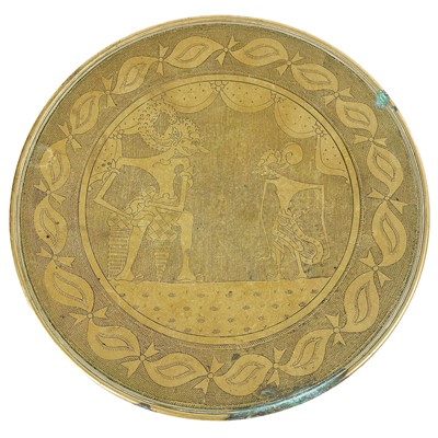 Lot 1444 - A South East Asian bronze wall plaque, 19th century.