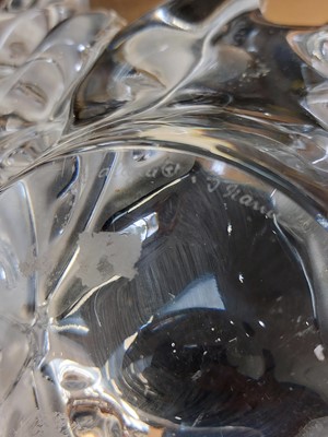 Lot 607 - A Lalique Champs Elysees oak leaf design bowl.