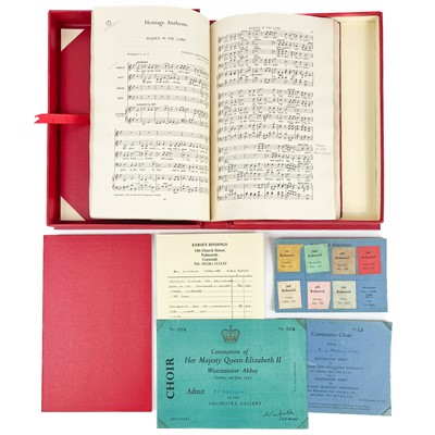 Lot 248 - A professionally-bound service order book for the Coronation of Her Majesty Queen Elizabeth II