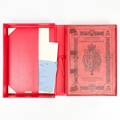 Lot 248 - A professionally-bound service order book for the Coronation of Her Majesty Queen Elizabeth II