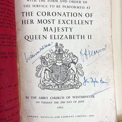 Lot 248 - A professionally-bound service order book for the Coronation of Her Majesty Queen Elizabeth II