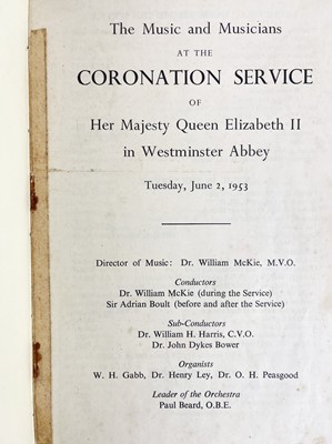 Lot 248 - A professionally-bound service order book for the Coronation of Her Majesty Queen Elizabeth II