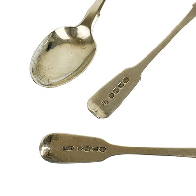 Lot 18 - A harlequin set of eleven silver teaspoons by various makers.