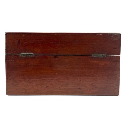 Lot 4 - A late 19th century mahogany apothecary box.