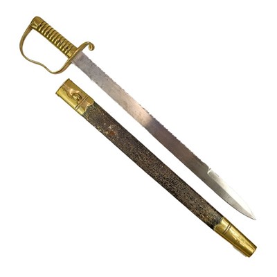 Lot 303 - A Victorian pioneer's sawback short sword, 1856 pattern.