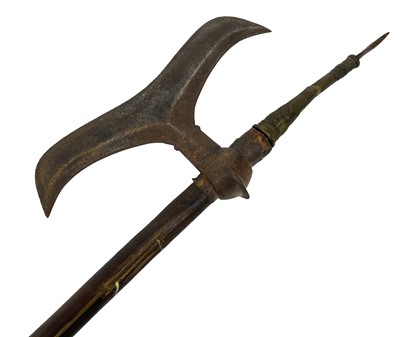 Lot 298 - An Indian battle axe.