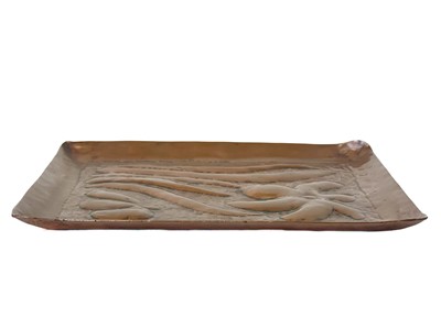 Lot 25 - A Cornish Arts and Crafts copper crumb tray.