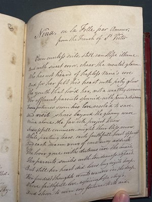 Lot 75 - (Penmanship and poetry) Early 19th century note book.