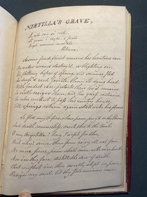 Lot 75 - (Penmanship and poetry) Early 19th century note book.