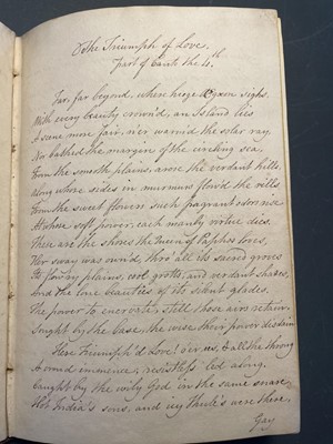 Lot 75 - (Penmanship and poetry) Early 19th century note book.