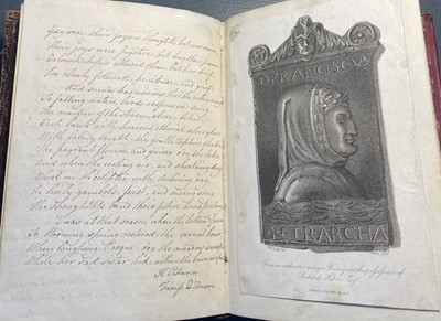 Lot 75 - (Penmanship and poetry) Early 19th century note book.