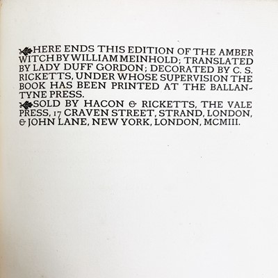 Lot 88 - The Vale Press.