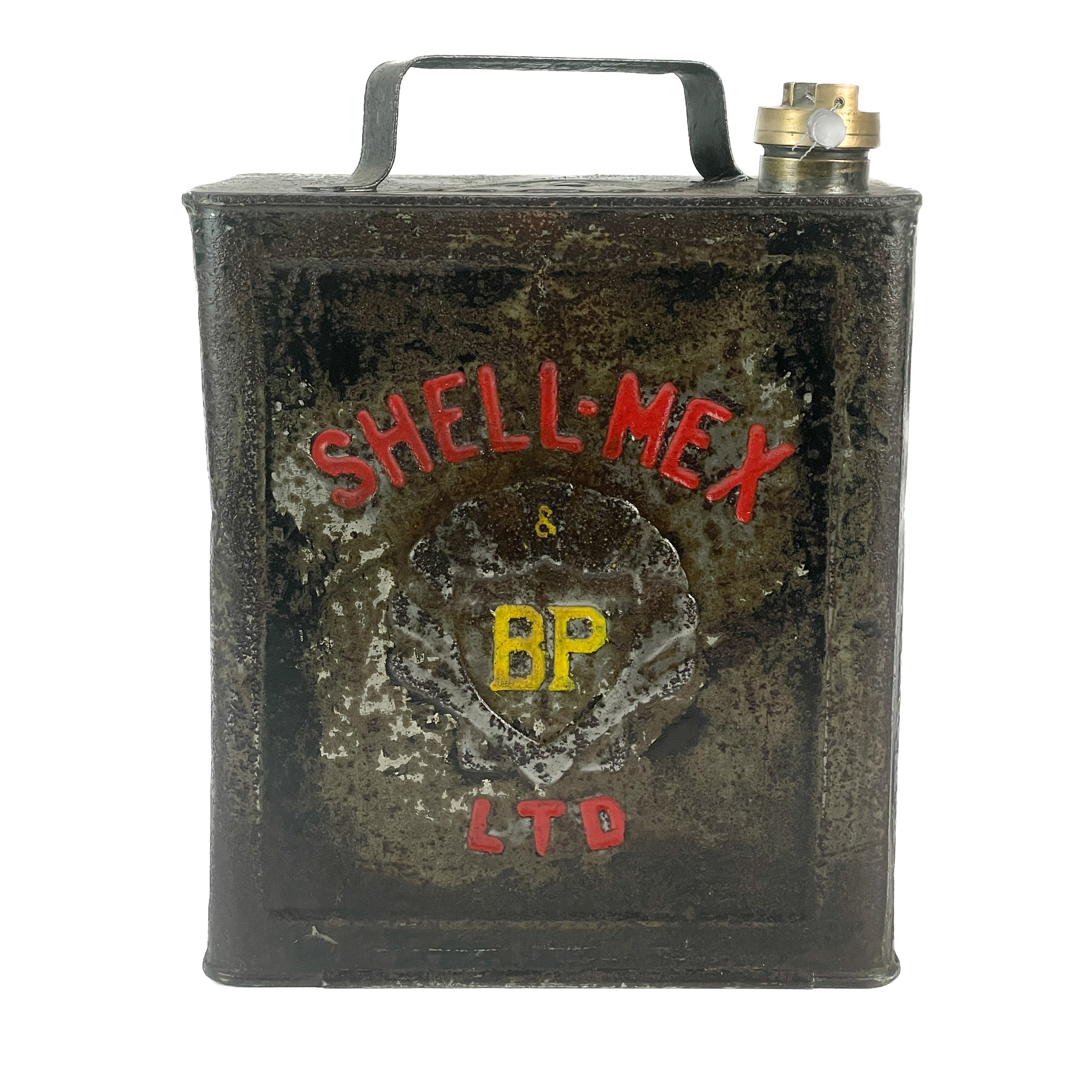 Shell Can Lot 43 - A Shell-mex two gallon petrol can.