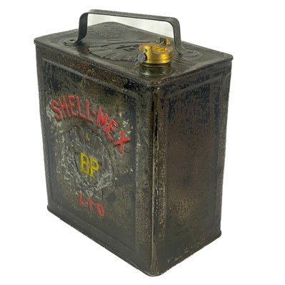 Lot 43 - A Shell-mex two gallon petrol can.