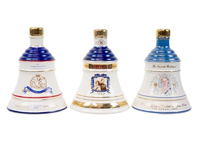 Lot 350 - Three Commemorative Royal decanters of Bell's Scotch Whisky