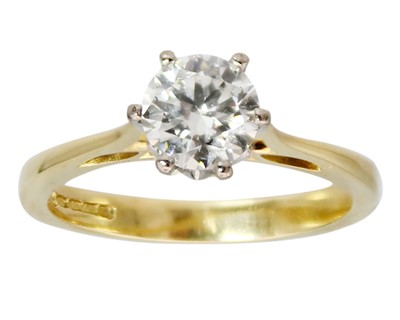 Lot 190 - A 1.07ct laboratory grown diamond solitaire 18ct ring with IGI certificate.