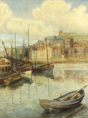 Lot 188 - F. WATSON (19th/20th Century) Whitby Harbour...
