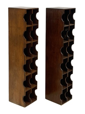 Lot 618 - A pair of oak pigeon holes.