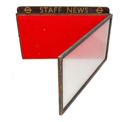 Lot 252 - A vintage London Underground 'Staff News' notice board.