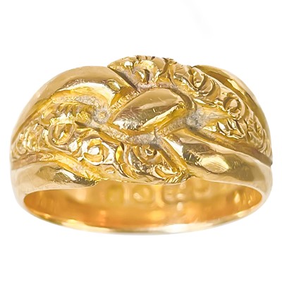 Lot 236 - An Edwardian 18ct hallmarked gold keepers ring.