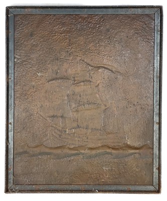 Lot 58 - An Arts and Crafts copper panel.