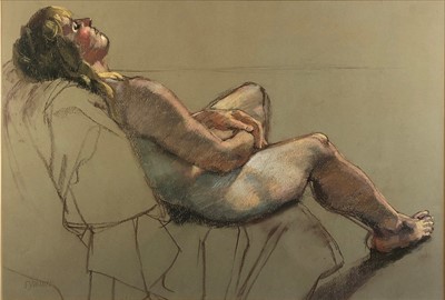 Lot 548 - Ken SYMONDS (1927-2010) Nude Study Pastel on...