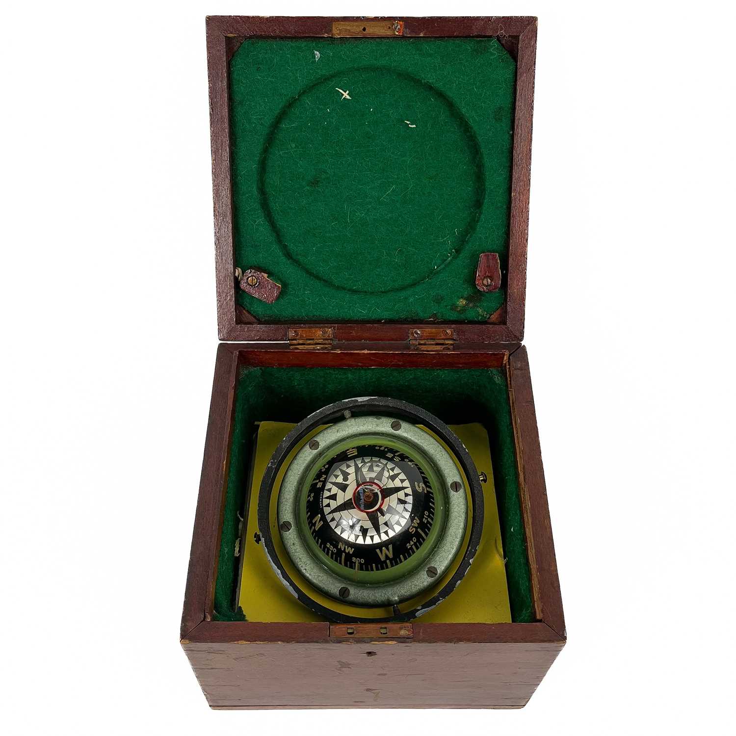 Lot 201 - A boxed Domed Compass and spirit level.