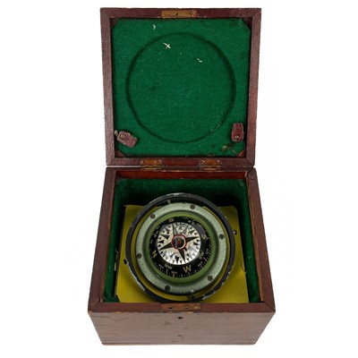 Lot 19 - A boxed Domed Compass and spirit level.