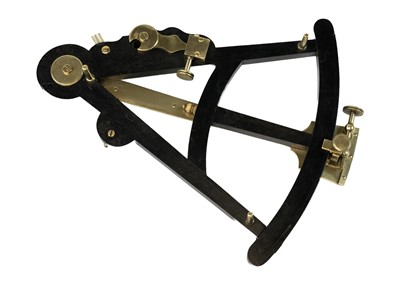 Lot 387 - A 19th century ebony and brass octant.