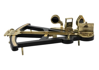 Lot 387 - A 19th century ebony and brass octant.