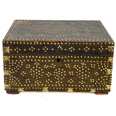 Lot 716 - A 19th century Middle Eastern dowry chest.